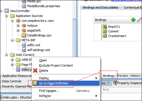 Time for action – accessing the page definition file