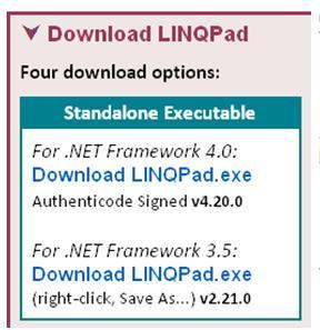Time for action – getting the LINQPad