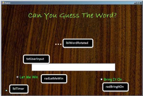 Time for action – creating a word guessing game