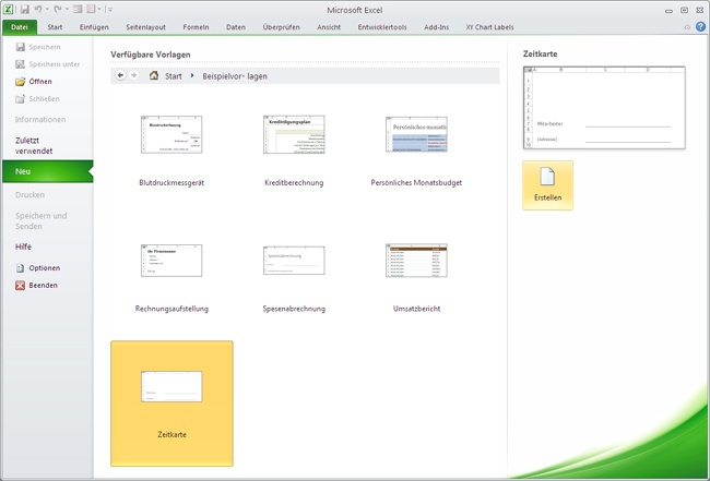 Excel verfügt von Haus aus über einige Vorlagen, die sich an die individuellen Anforderungen anpassen lassen