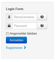 Nur die deutsche Beschriftung des Links Registrieren soll ausgetauscht werden.