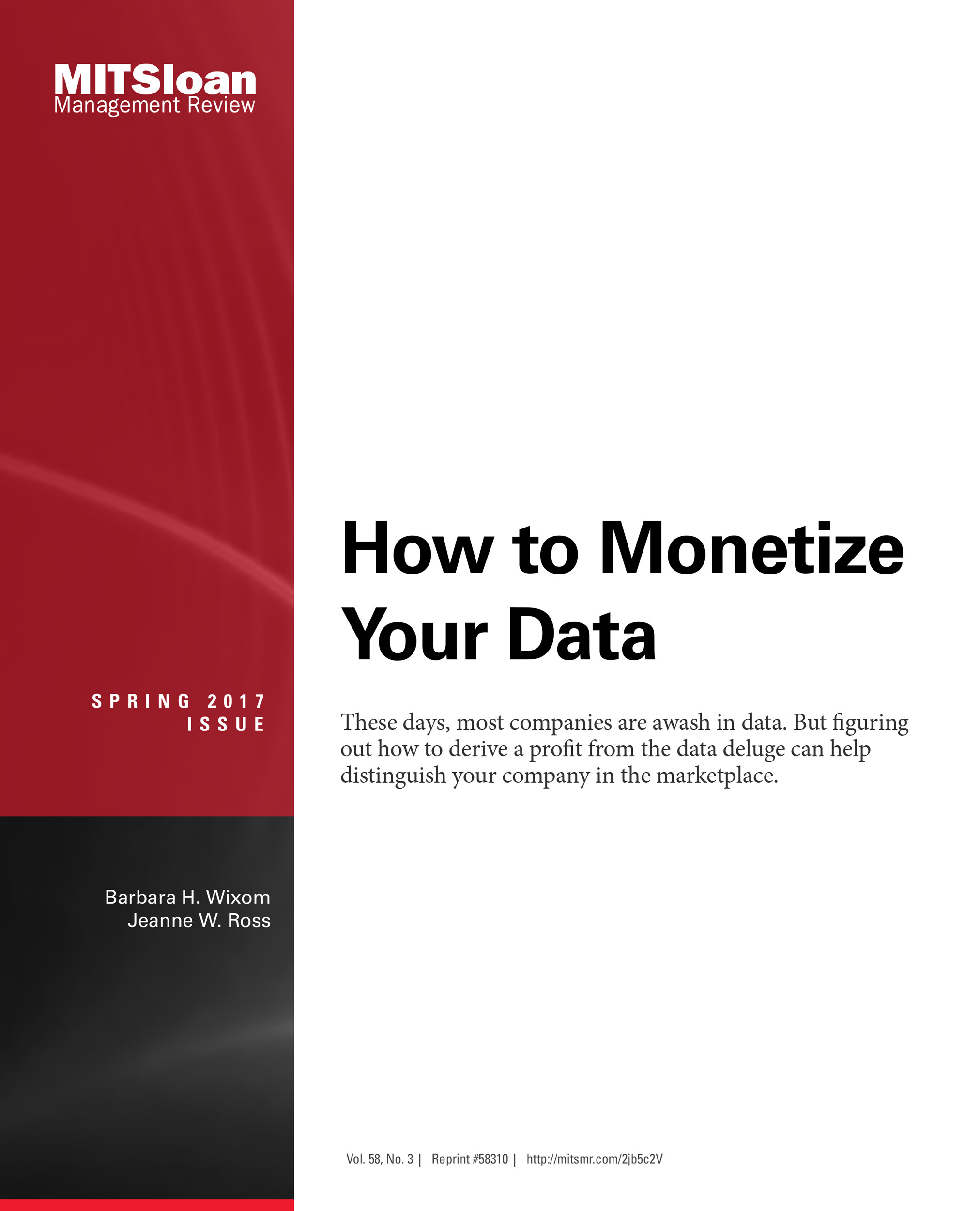 Cover - How to Monetize Your Data [Article]