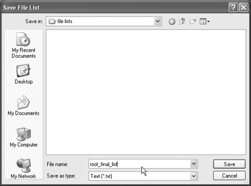Creating a File List - Premiere 6.5 for Windows and Macintosh: Visual ...