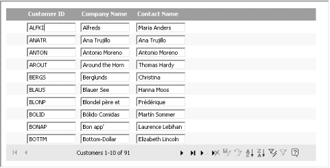 A page with its default recordset label