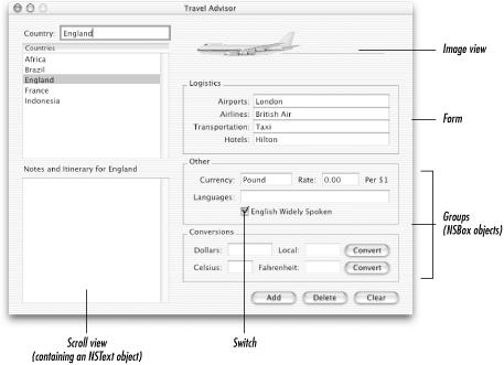 New interface elements