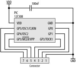 Minimal PIC12C508 computer
