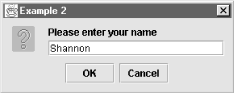 Input dialog (JTextField)