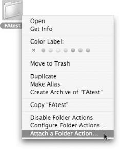 Attaching a Folder Action script to a folder
