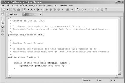 Maximizing an editor
