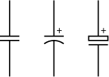 Capacitor symbols