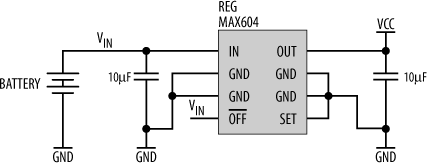MAX603/MAX604 circuit