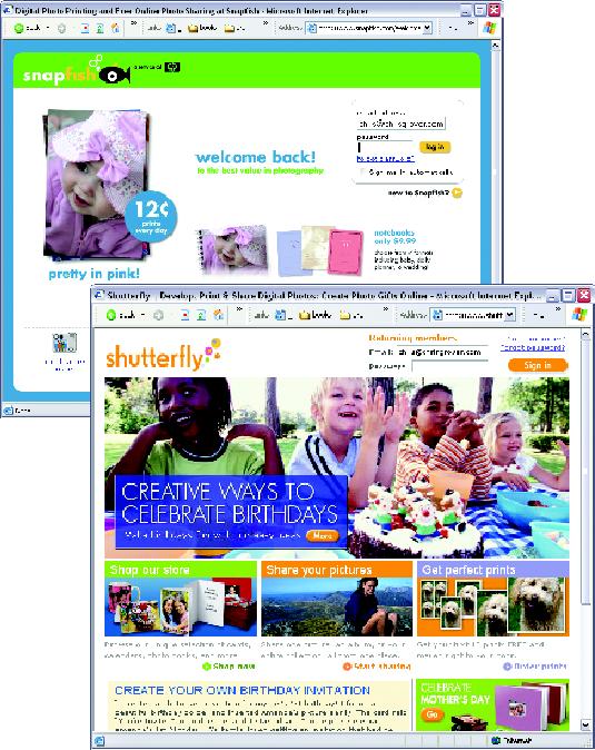 Online photo-service companies compete with each other, so it’s not surprising to find many similarities. For Shutterfly, and Snapfish, the emphasis is on selling photo prints and other related merchandise. (Prices are likely to vary as companies compete with one another, but as of this writing, Snapfish offered the lowest print prices.)