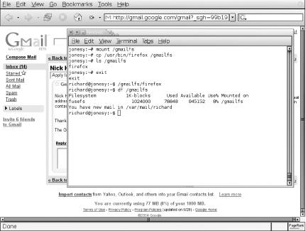 Use Gmail as a Linux Filesystem - Google Hacks, 2nd Edition [Book]