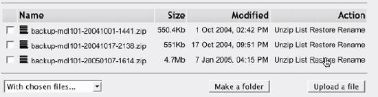 Backup file
