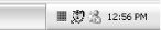 The Notification Area (Tray), located on the far end of your Taskbar, holds the clock and icons for some running processes