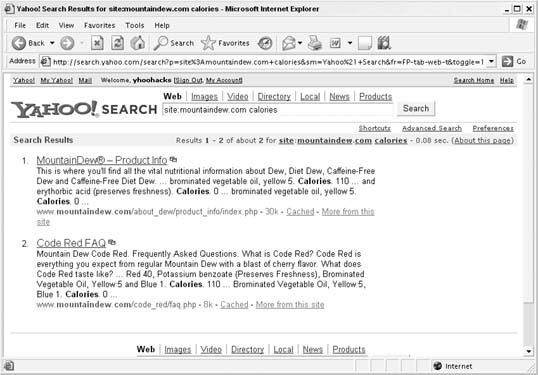 Search results for “calories” limited to mountaindew.com