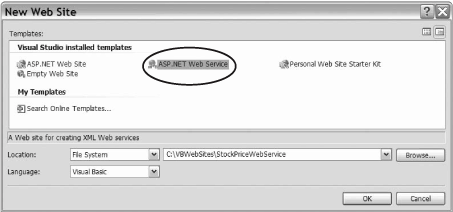 Creating a web service