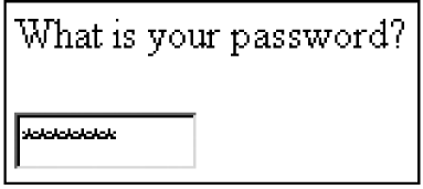 Password input control