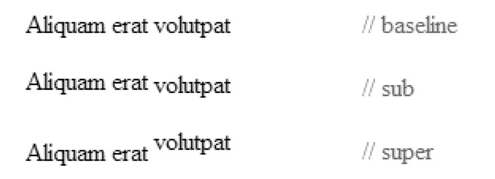 vertical-align relative to baseline