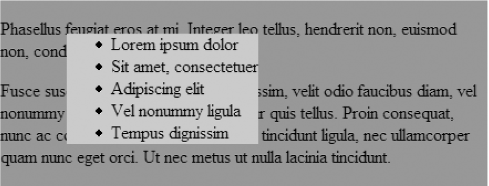 Absolute positioning