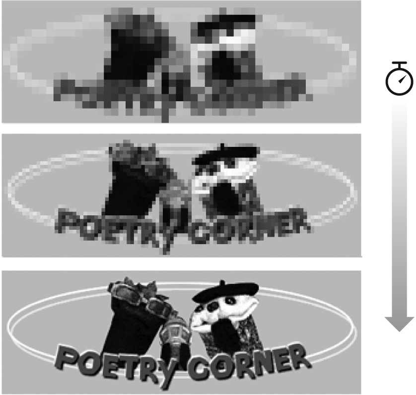 Interlaced GIFs display in a series of passes