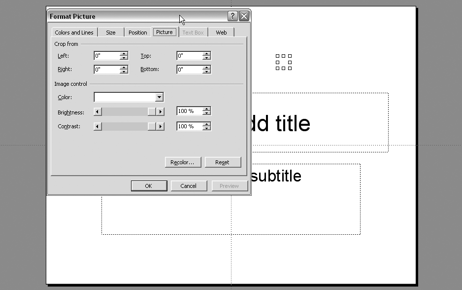 If your background is white or black, you can change the Brightness and Contrast settings to hide the sound icon. Of course, you can also just drag the icon off the edge of the slide.