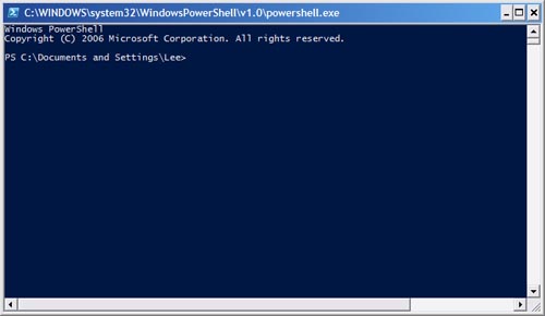 Windows PowerShell console window