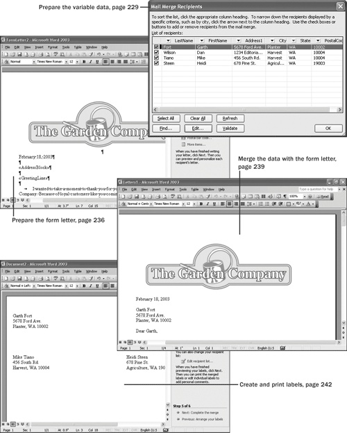 Creating Form Letters and Labels