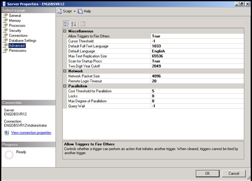 Managing Server Settings - Microsoft® SQL Server™ 2005 Administrator's ...