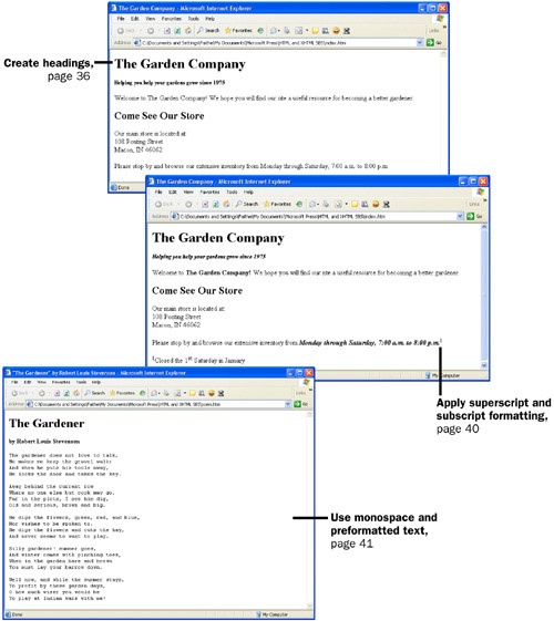 Formatting Text by Using Tags