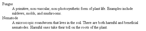 Creating Definition Lists