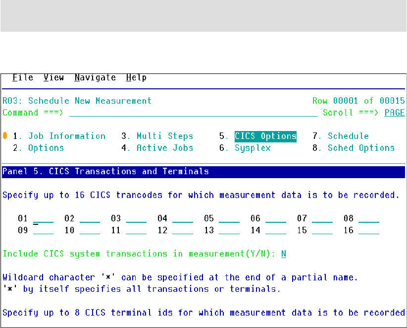 9.6: CICS Options panel (R03 - Panel 5) - IBM Application Development ...