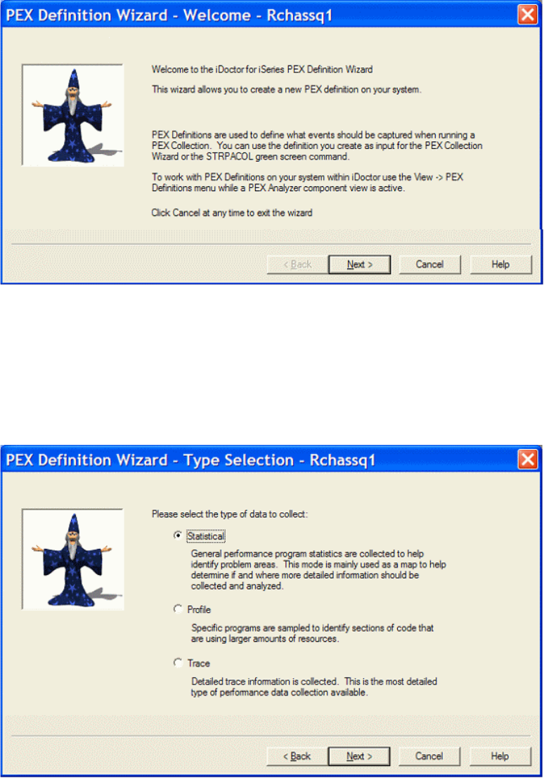 Create PEX Definition Welcome menu - Application and Program ...