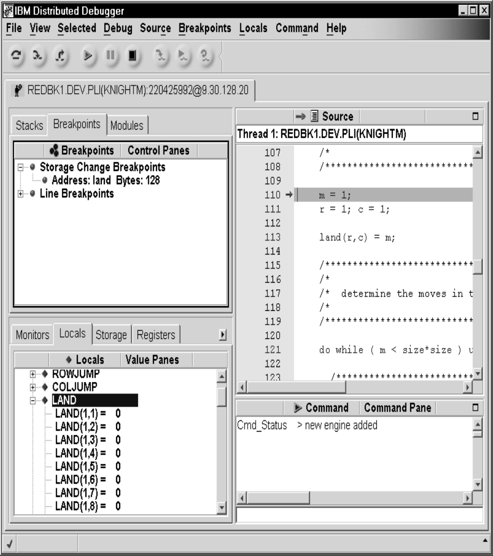 A debug session with the remote debugger (2/3) - Using IBM Application ...