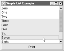 A simple Swing list