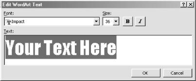 Configuring WordArt