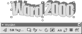 Using the WordArt toolbar