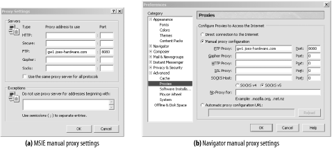 Configuring an HTTP/FTP gateway
