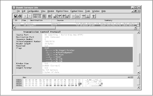 A connection being rejected because there’s no listener