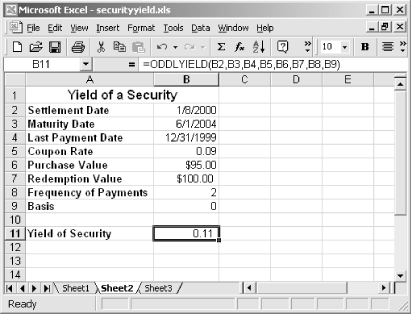 ODDLYIELD - Excel 2000 in a Nutshell [Book]
