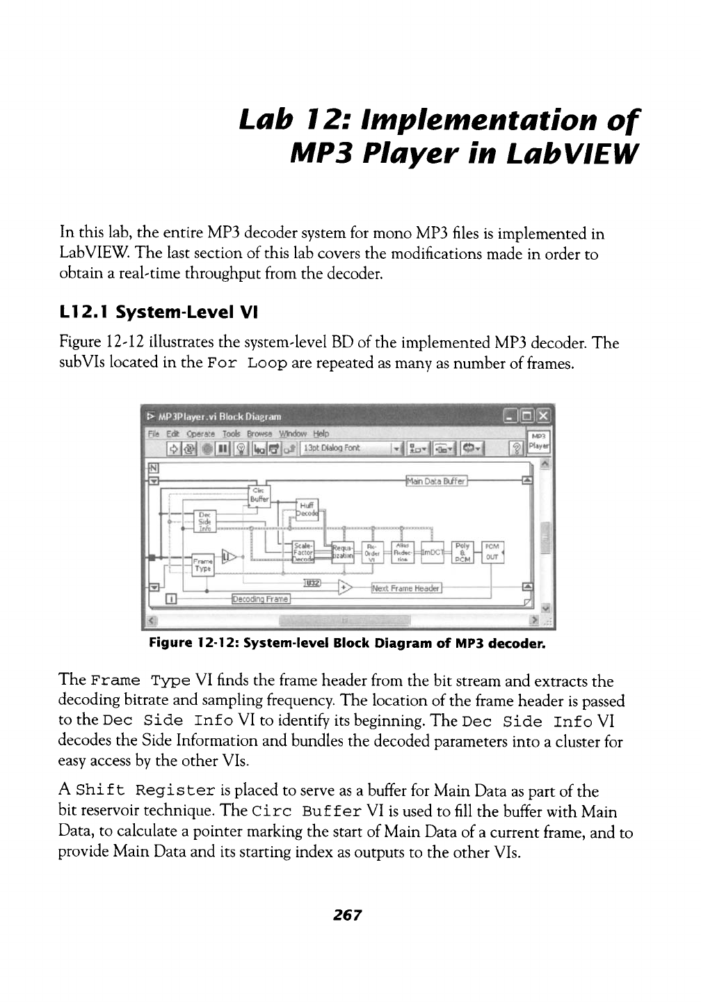 Lab 12: Implementation of MP3 Player in LabVIEW - Digital Signal ...