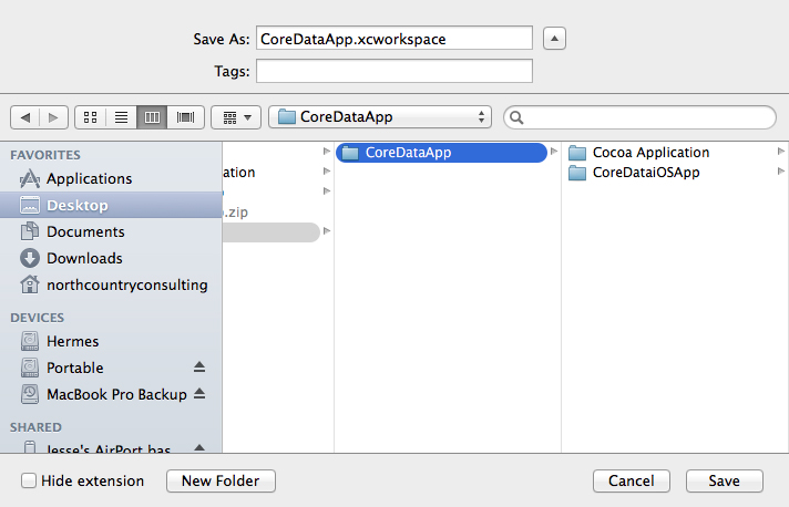Creating a Multiproject Workspace - Learning iCloud Data Management: A ...