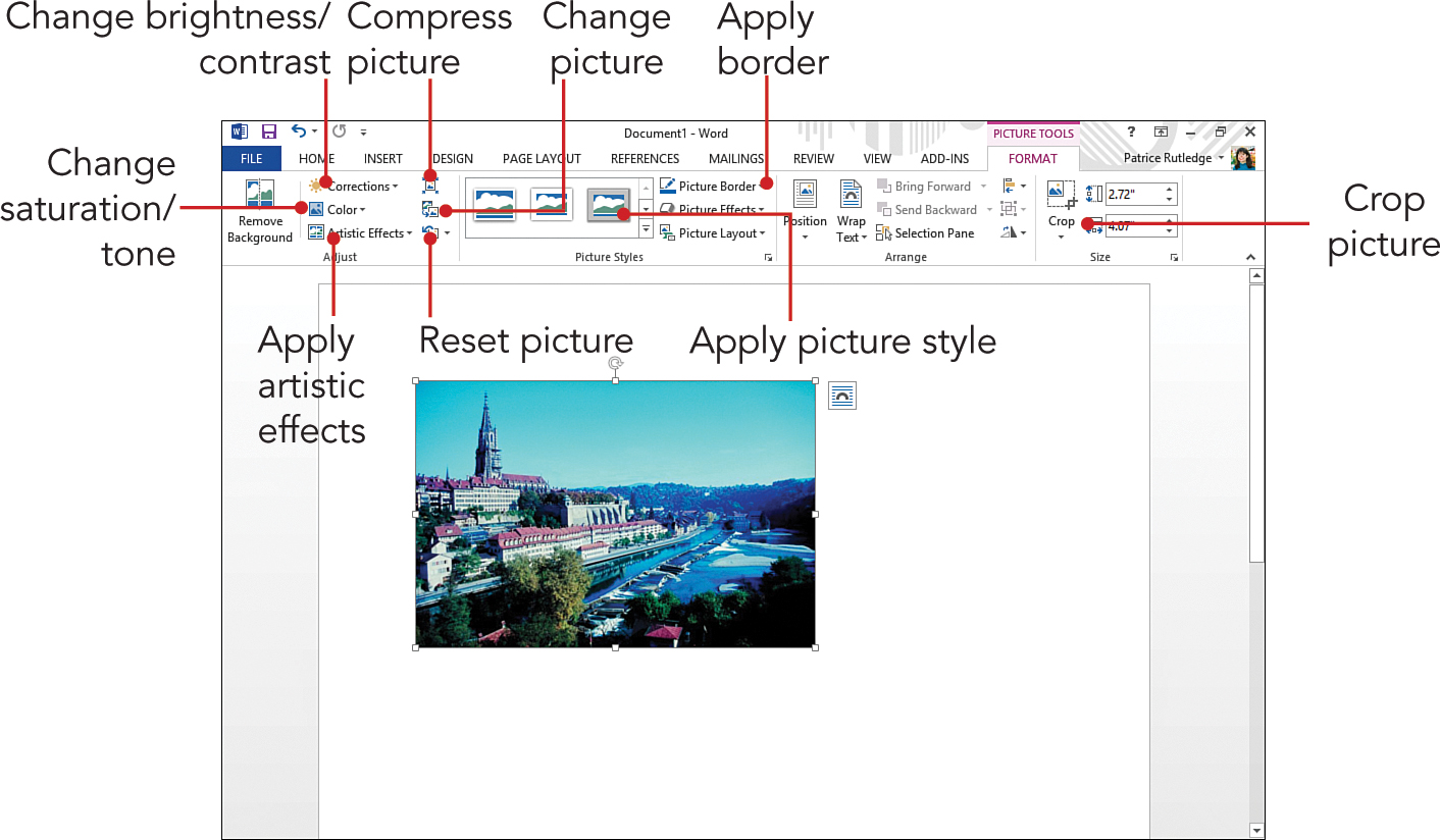 Picture Tools–Format Tab - Easy Office 2013 [Book]