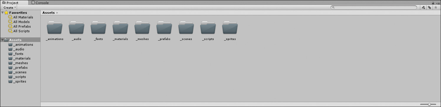Project Browser - Learning 2D Game Development with Unity®: A Hands-On ...