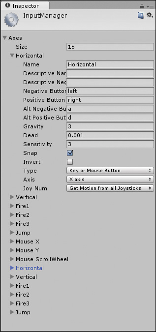 Introducing the Input Manager - Learning 2D Game Development with Unity ...