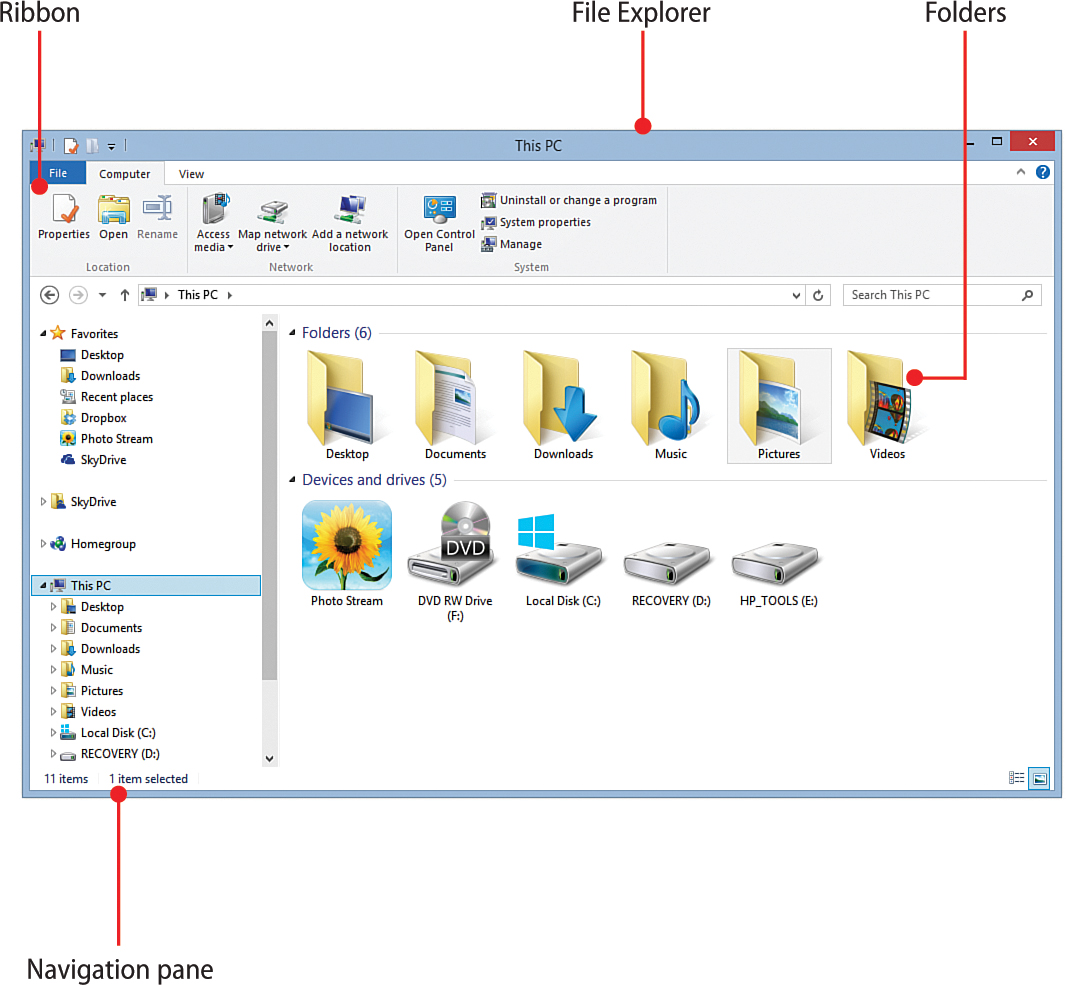 18. Using Files and Folders - My Windows® 8.1 Computer for Seniors [Book]