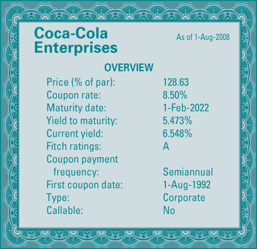 A Coca-Cola semiannual corporate bond.