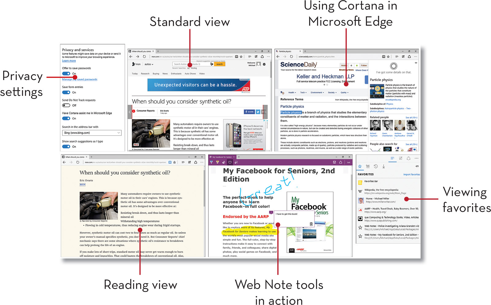 Chapter 7. Web Browsing with Microsoft Edge - Easy Windows 10 [Book]