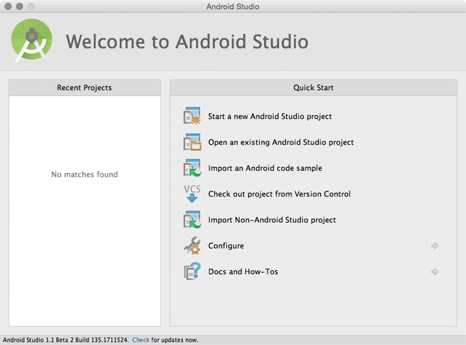 Welcome to Android Studio