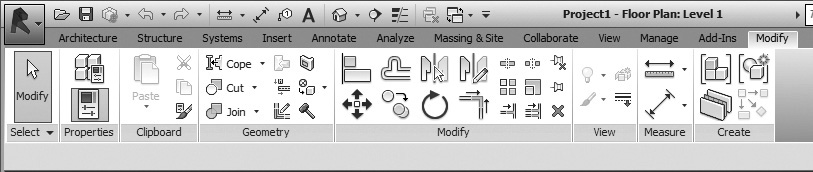 Chapter 18. Modify Tab - Revit® Architecture 2015: A Hands-On Guide [Book]